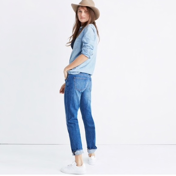 NEW • Madewell • Boyjean Slim Boyfriend Jean Blue - Picture 2 of 8